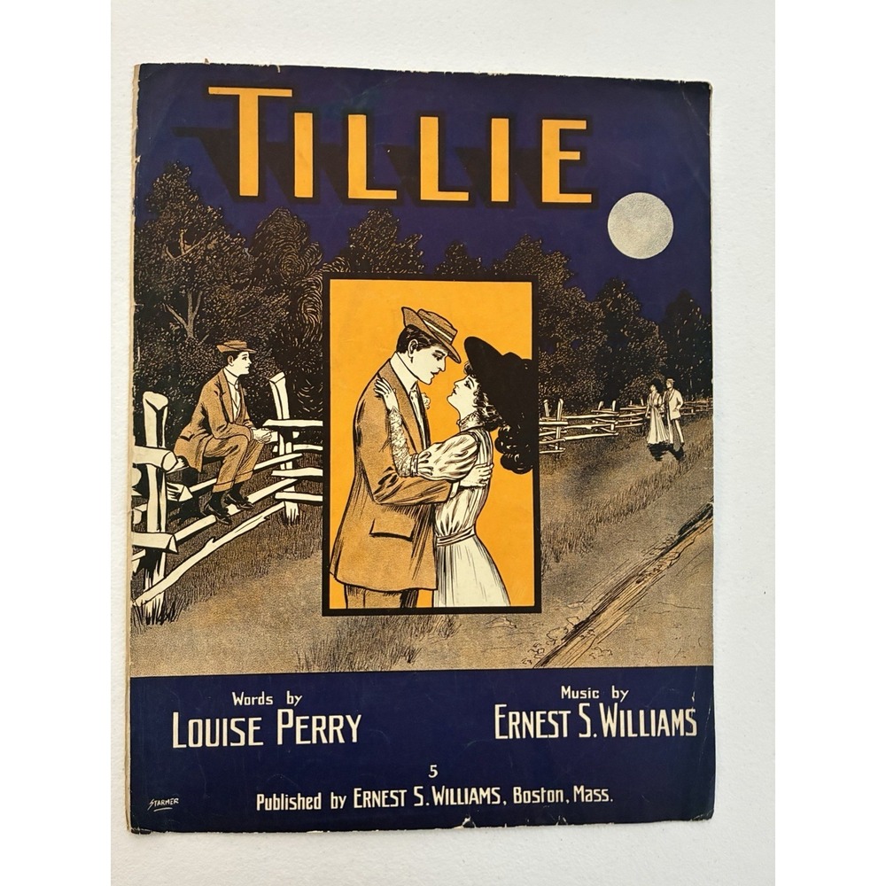 Vintage 1909 TILLIE Sheet Music Louise Perry Ernest S Williams Starmer Art Cover